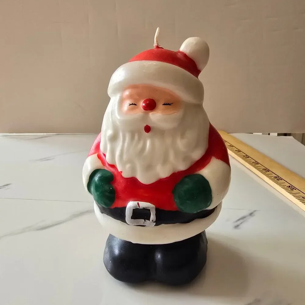 Vintage Made in Taiwan SANTA Musical Candle Unused New Christmas Decor Untested